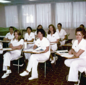 vintage photo of early nursing assistant students