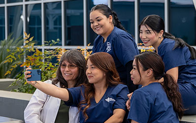 photo of students taking a selfie